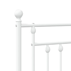 vidaXL Metal Replace Headboard White 120 cm 6