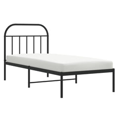 vidaXL Metal Bed Frame without Mattress with Headboard Black 90x190cm 5