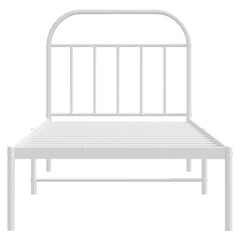 vidaXL Metal Bed Frame without Mattress with Headboard White 90x190cm 6