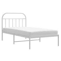 vidaXL Metal Bed Frame without Mattress with Headboard White 100x190cm 5
