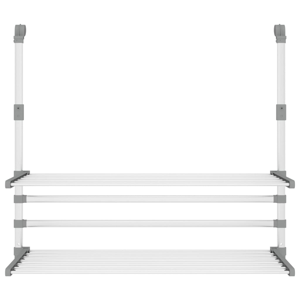 vidaXL Drying Rack for Balcony 89x25x(60-95) cm Aluminium 3
