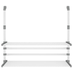vidaXL Drying Rack for Balcony 89x25x(60-95) cm Aluminium 3