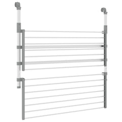 vidaXL Drying Rack for Balcony 89x25x(60-95) cm Aluminium 6