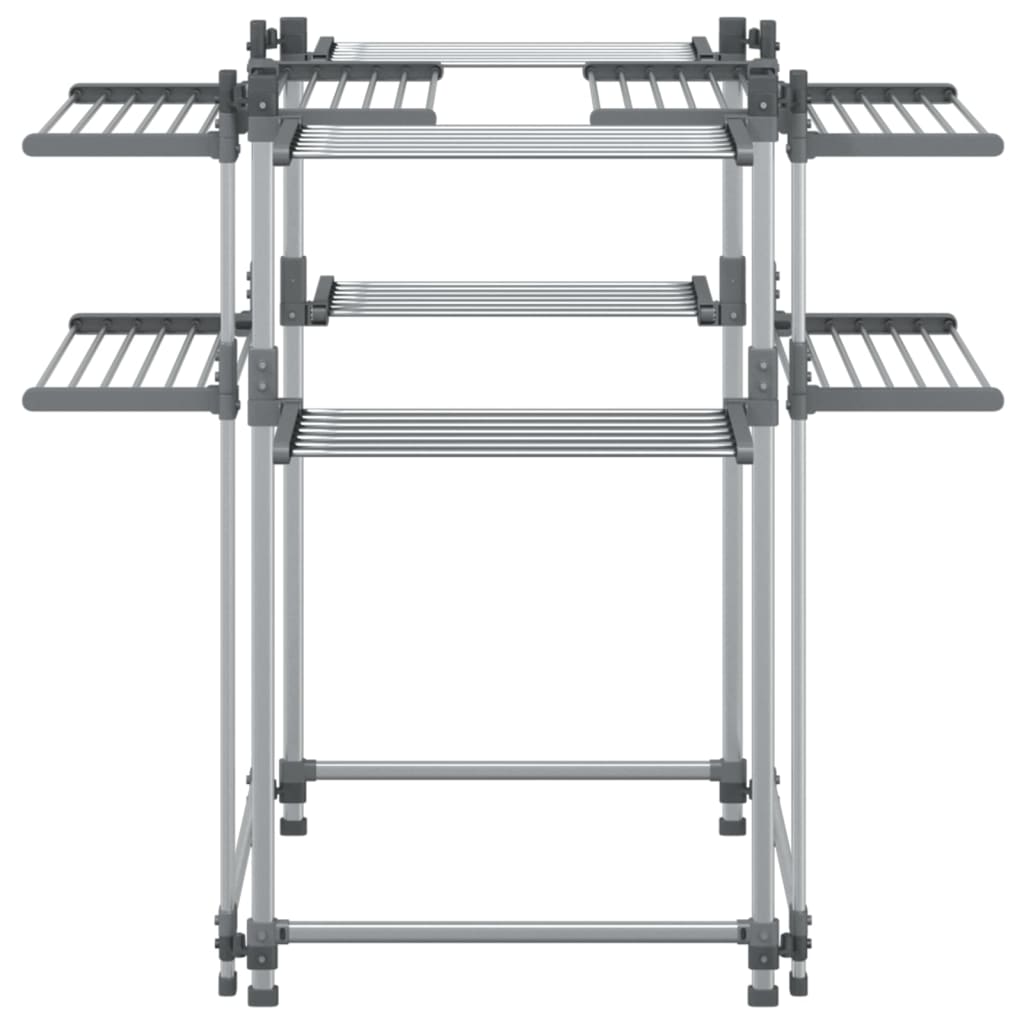 vidaXL Laundry Drying Rack 107x107x120 cm Aluminium 3