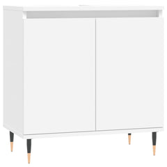 3 Piece Bathroom Cabinet Set Engineered Wood White