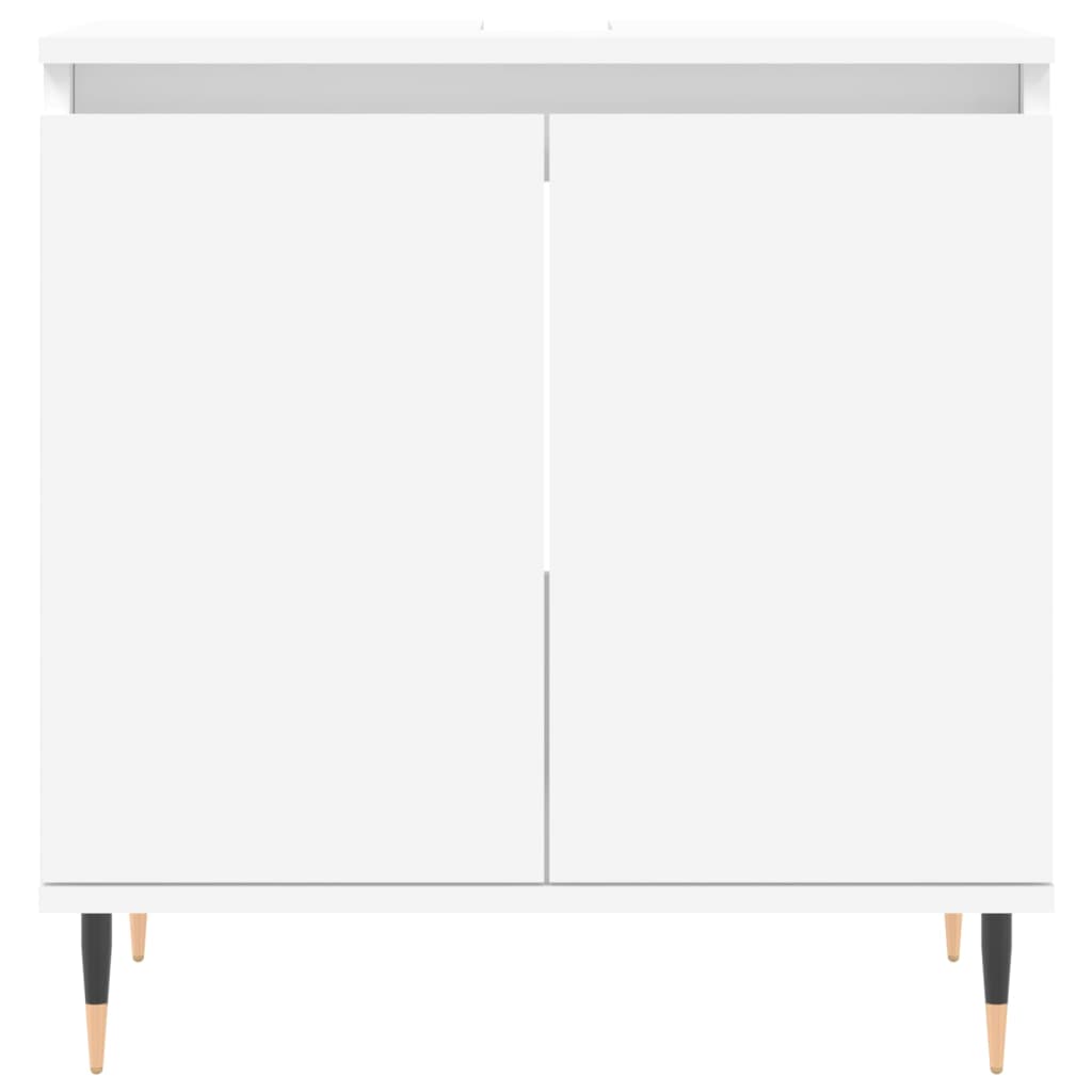 3 Piece Bathroom Cabinet Set Engineered Wood White