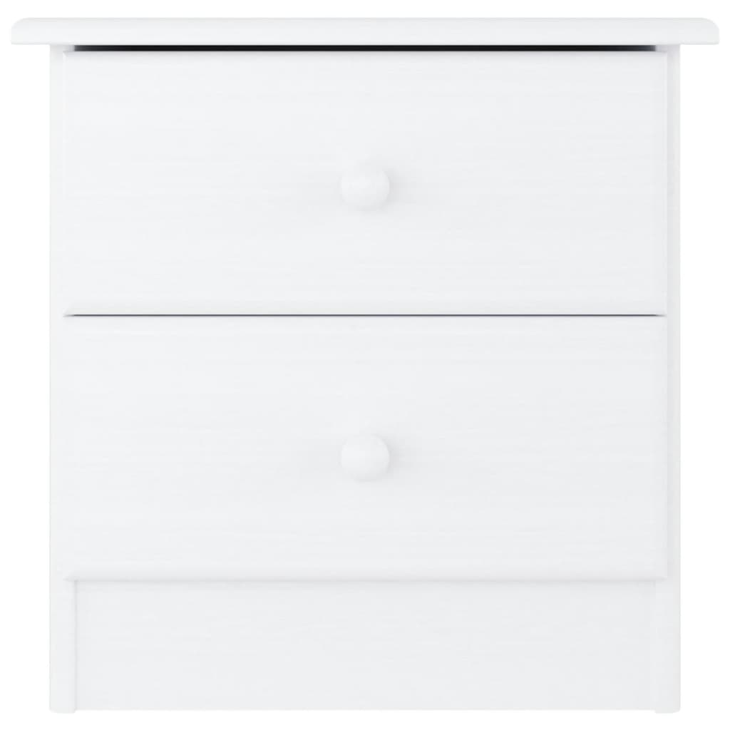 vidaXL Bedside Cabinet ALTA White 41x35x41 cm Solid Wood Pine 3