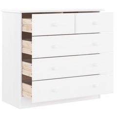 Chest of Drawers "ALTA" 77x35x73 cm Solid Wood Pine White
