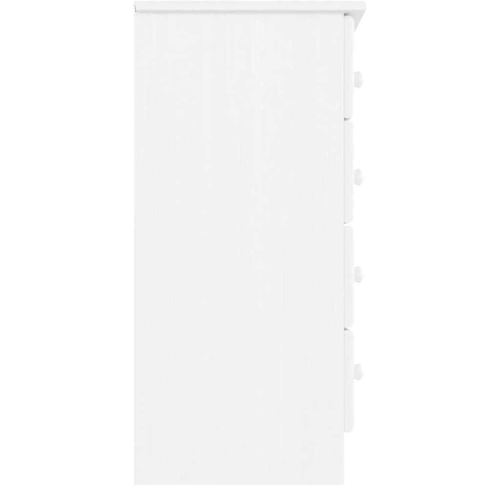 Chest of Drawers "ALTA" 77x35x73 cm Solid Wood Pine White