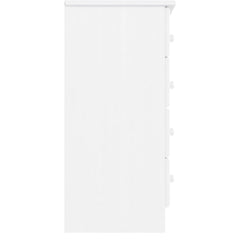 Chest of Drawers "ALTA" 77x35x73 cm Solid Wood Pine White