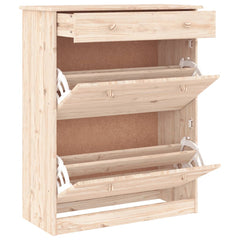 vidaXL Shoe Cabinet ALTA 77x35x96 cm Solid Wood Pine 3