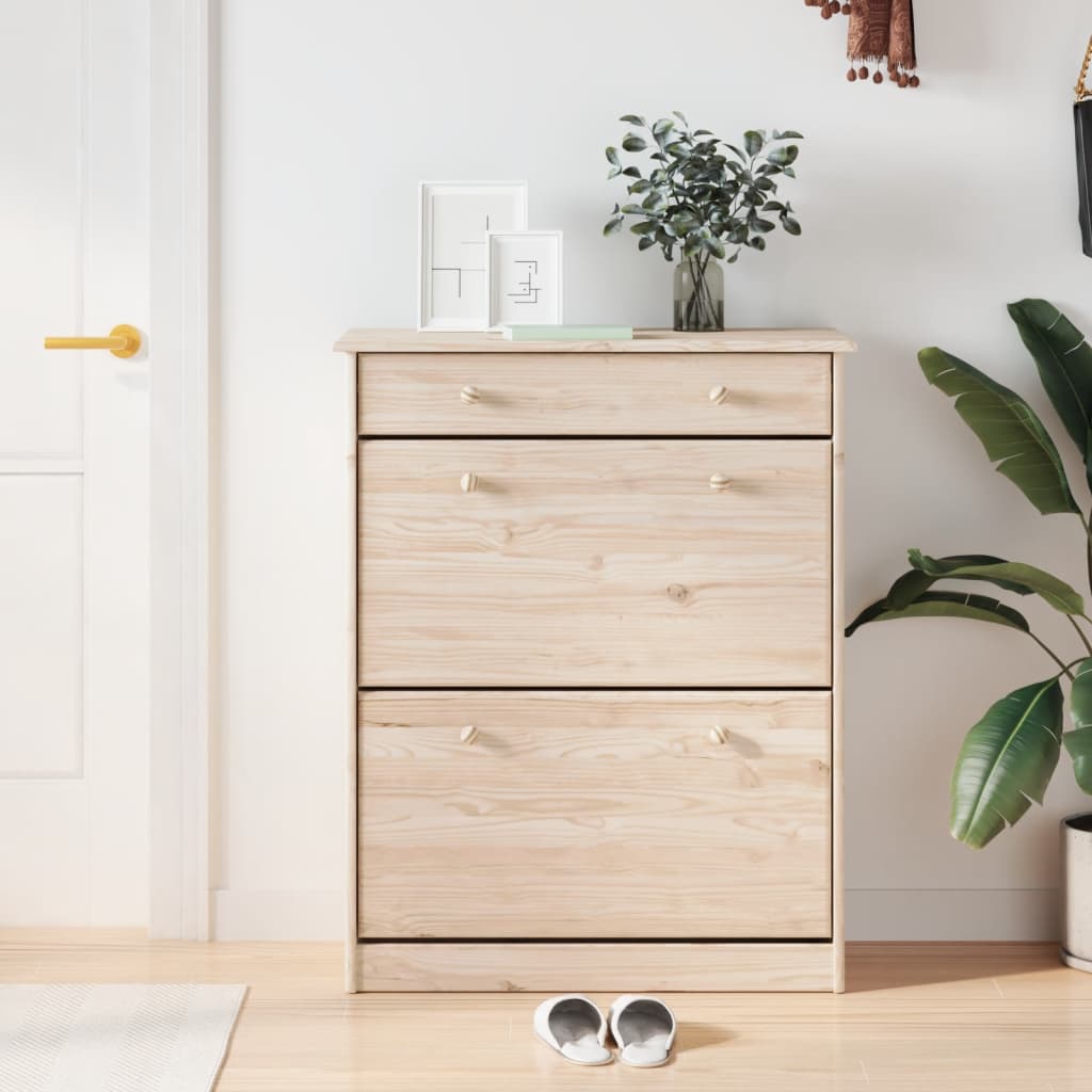 vidaXL Shoe Cabinet ALTA 77x35x96 cm Solid Wood Pine 1