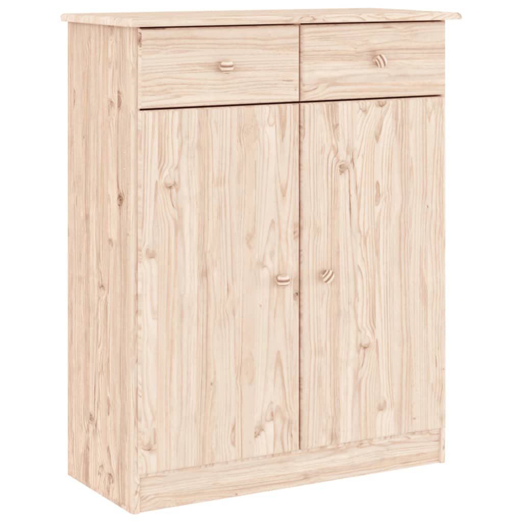 vidaXL Shoe Cabinet ALTA 77x35x96 cm Solid Wood Pine 2