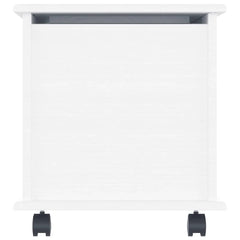 vidaXL Storage Chest with Wheels ALTA White 73x39.5x43 cm Solid Wood Pine 6