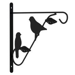 vidaXL Hanging Basket Brackets with Planters 4 pcs Black Steel 3
