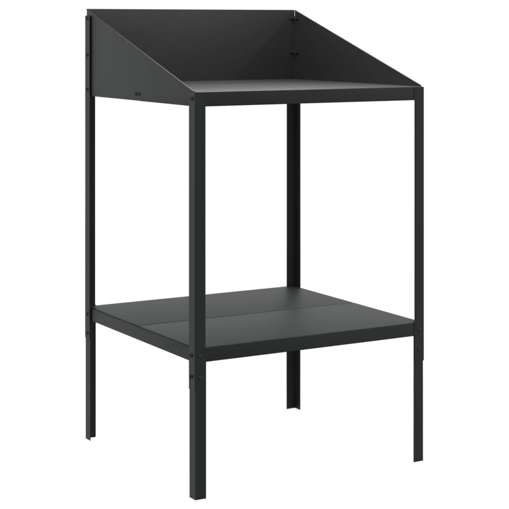 vidaXL Plant Stand Anthracite 56.5x54.5x100 cm Galvanised Steel 2