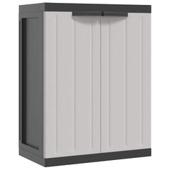 vidaXL Outdoor Storage Cabinet Grey and Black 65x37x85 cm PP 2