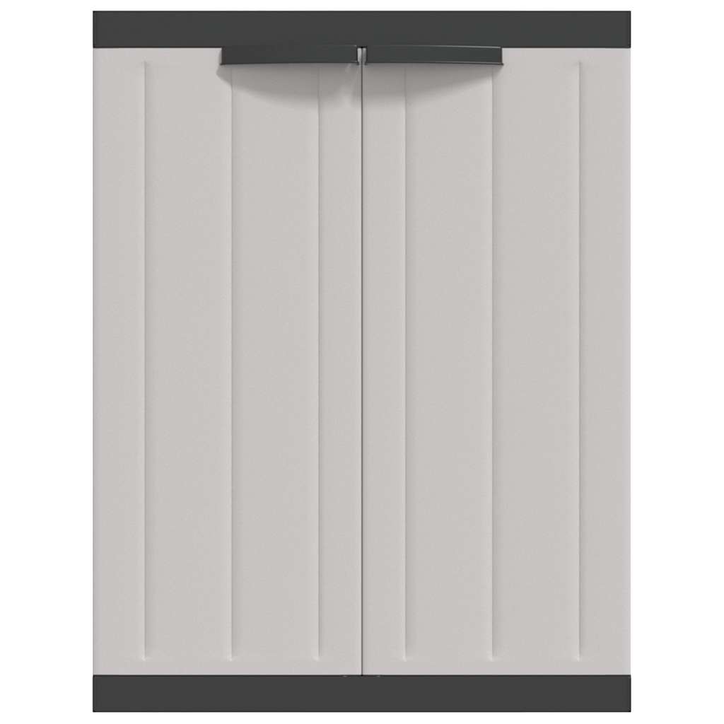 vidaXL Outdoor Storage Cabinet Grey and Black 65x37x85 cm PP 5