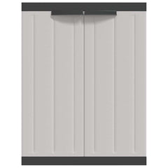 vidaXL Outdoor Storage Cabinet Grey and Black 65x37x85 cm PP 5