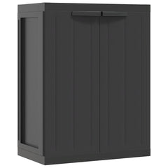 Outdoor Storage Cabinet Black PP, image 2