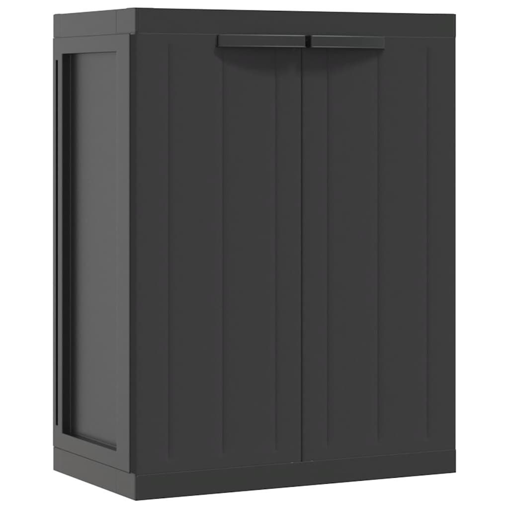 Outdoor Storage Cabinet Black PP, image 2