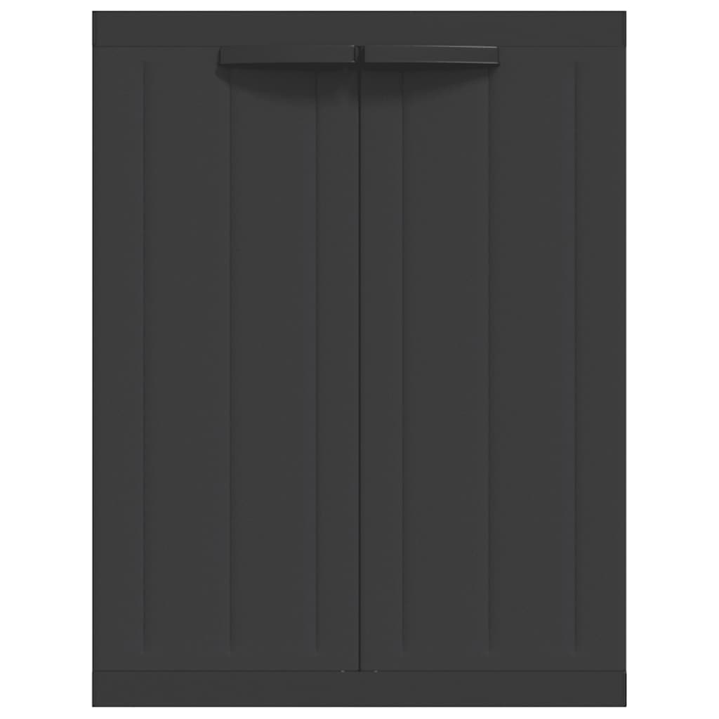 Outdoor Storage Cabinet Black PP, image 5