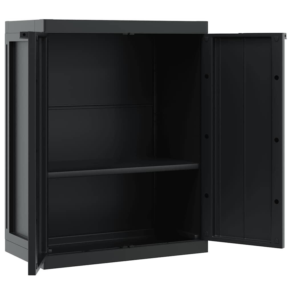 Outdoor Storage Cabinet Black PP, image 6