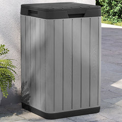 Outdoor Garbage Bin 38x38x65 cm PP Grey