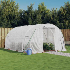 Greenhouse with Steel Frame 6 m² White 4 m 3 m