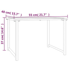 vidaXL Garden Table Anthracite 55x40x37 cm Steel 6