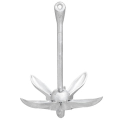 vidaXL Folding Anchor with Rope Silver 4 kg Hot Dip Galvanized Cast Iron 6