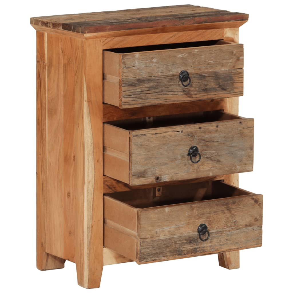 vidaXL Side Cabinet 55x33x75 cm Solid Wood Acacia 3