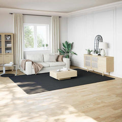 Shaggy Rug Polyester Width 240 cm Black 340 cm