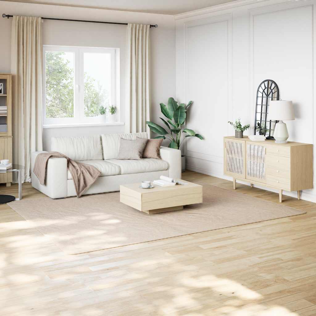 Shaggy Rug Polyester Width 240 cm Beige 305 cm