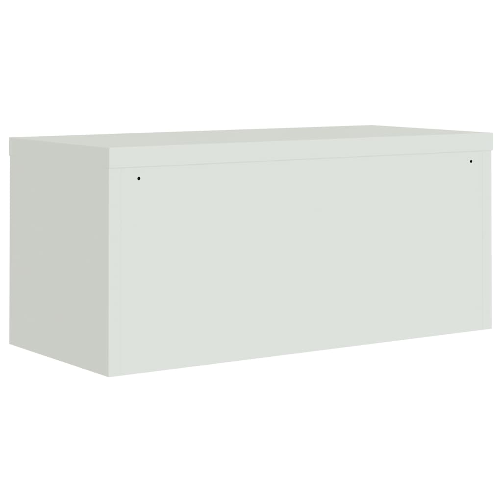 vidaXL File Cabinet Light Grey 90x40x240 cm Steel 6