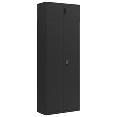 vidaXL File Cabinet Black 90x40x240 cm Steel 2