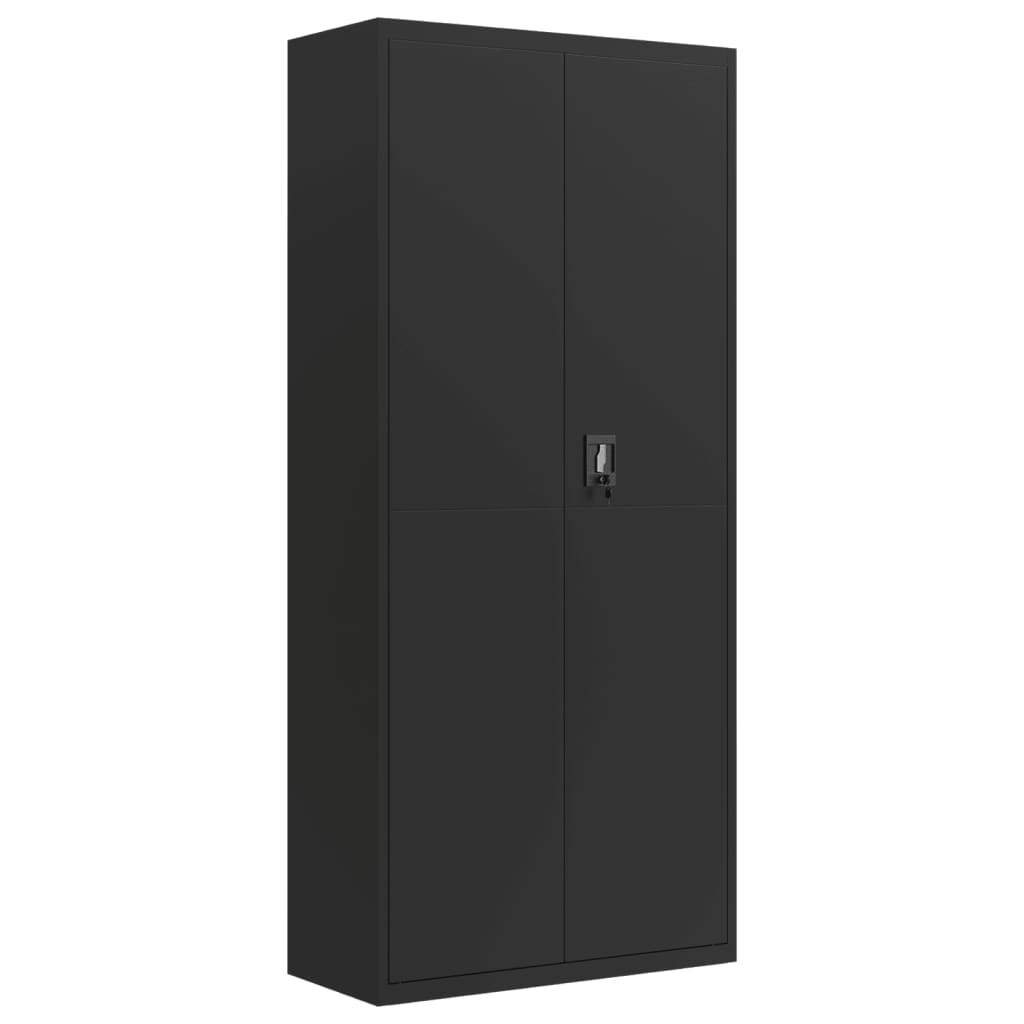 vidaXL File Cabinet Black 90x40x240 cm Steel 6