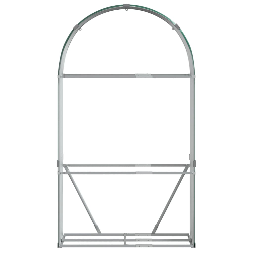 vidaXL Log Holder Green 120x45x210 cm Galvanised Steel 4