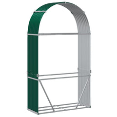 vidaXL Log Holder Green 120x45x210 cm Galvanised Steel 6