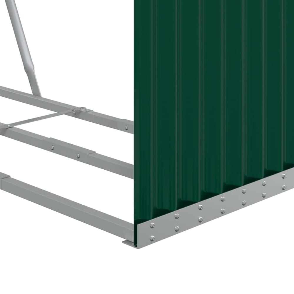 Log Holder Galvanised Steel Green 120 cm 210 cm