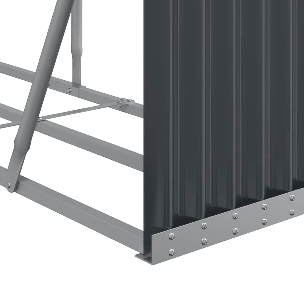 Log Holder Galvanised Steel Anthracite 234 cm