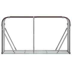 vidaXL Log Holder Brown 180x45x100 cm Galvanised Steel 4