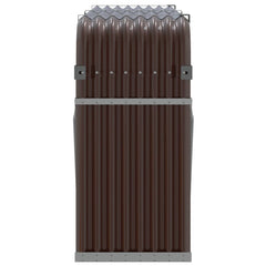 vidaXL Log Holder Brown 180x45x100 cm Galvanised Steel 5
