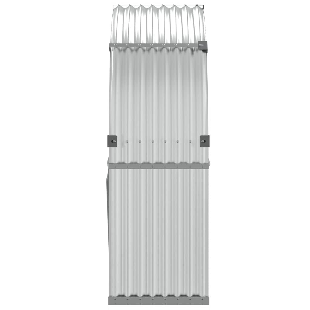 vidaXL Log Holder Silver 120x45x140 cm Galvanised Steel 5