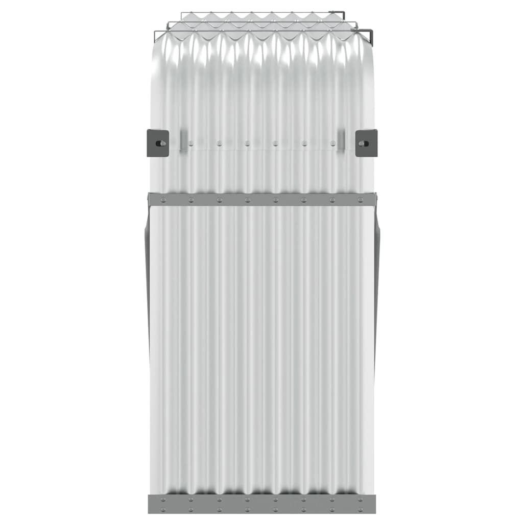 vidaXL Log Holder Silver 180x45x100 cm Galvanised Steel 5
