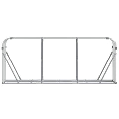 vidaXL Log Holder Silver 234x45x100 cm Galvanised Steel 4