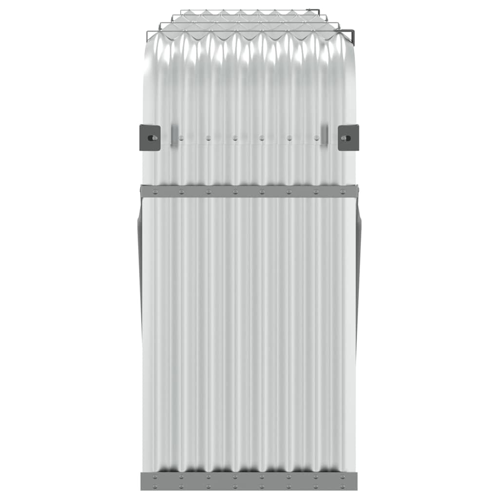 vidaXL Log Holder Silver 234x45x100 cm Galvanised Steel 5