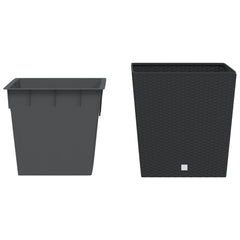 vidaXL Planter with Removable Inner Anthracite 37 / 64 L PP Rattan 3