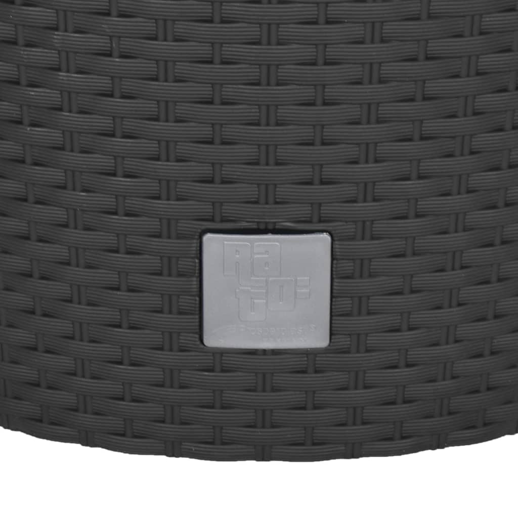 vidaXL Planter with Removable Inner Anthracite 35 / 37.5 L PP Rattan 6