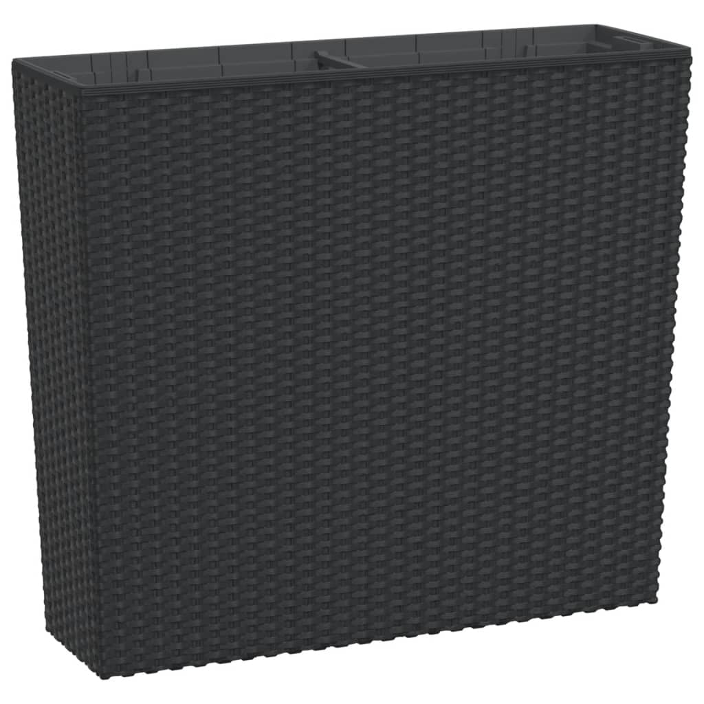vidaXL Planter with Removable Inner Anthracite 12 / 44 L PP Rattan 2